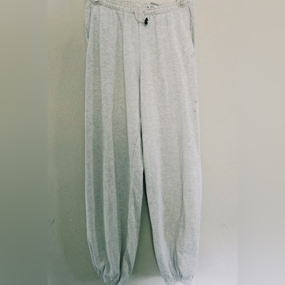 Casual Light Gray Cuffed Sweatpants